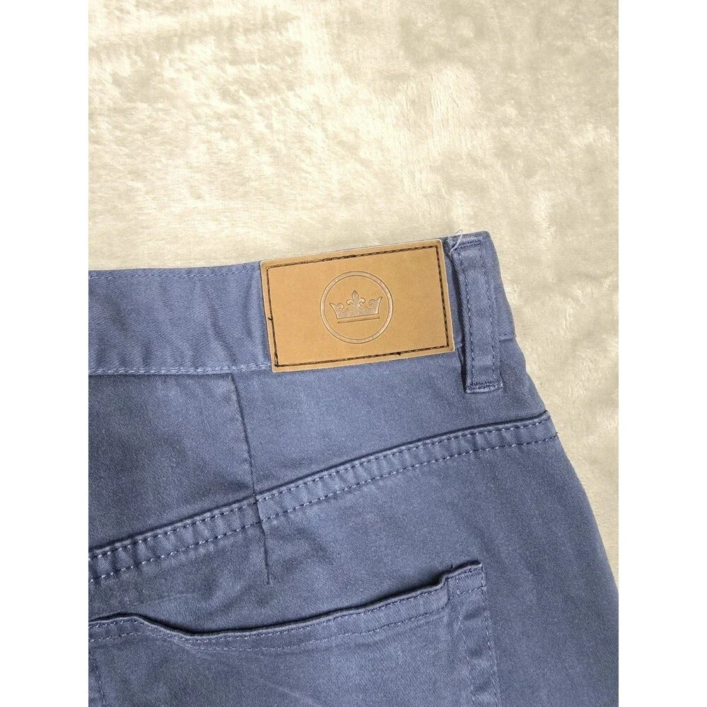 ​Peter Millar Crown Comfort Five-Pocket Pants Men's 38x32 Slate Blue Cotton...